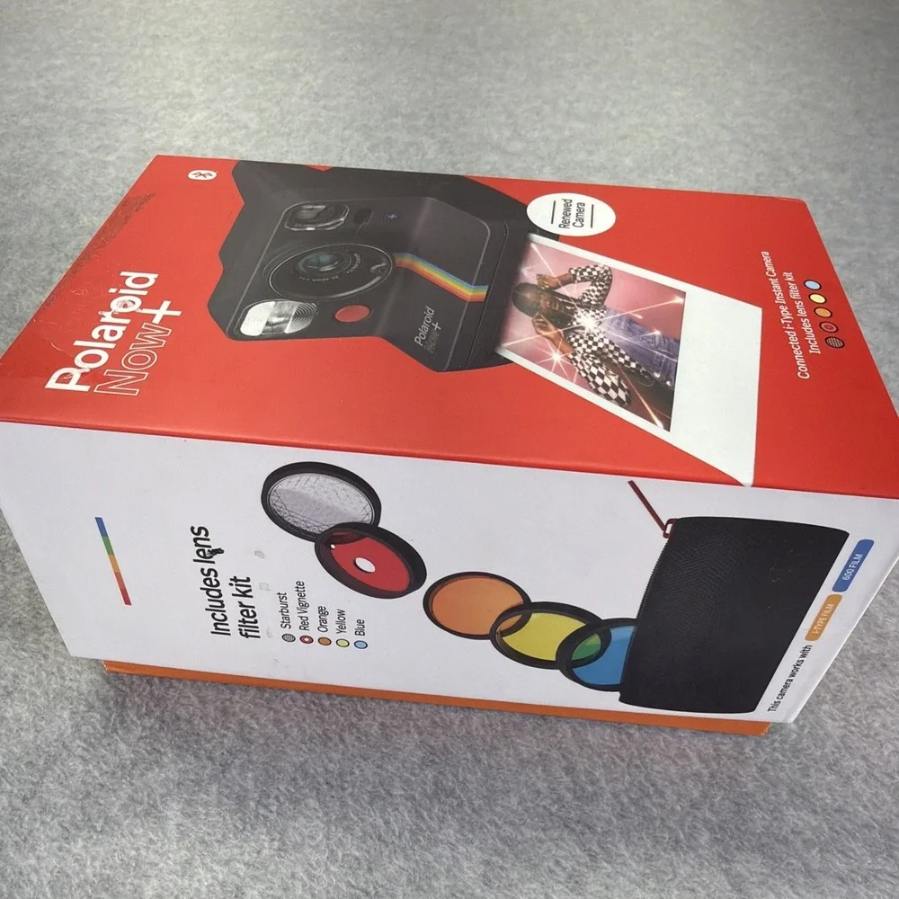 Refurbished Polaroid Now+ I-Type Instant Camera Black 9124